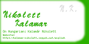 nikolett kalamar business card